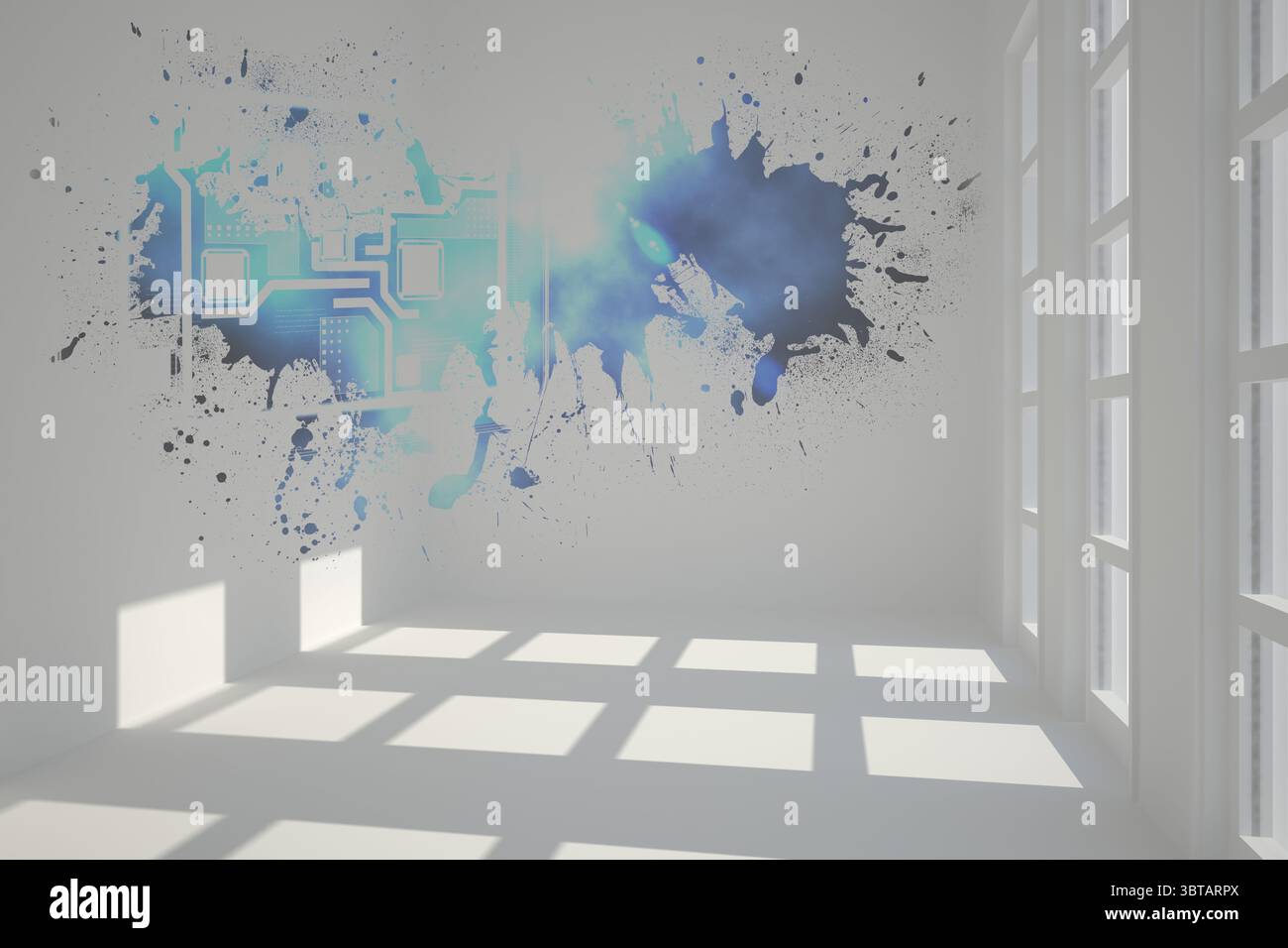 Splash showing technology interface Stock Photo