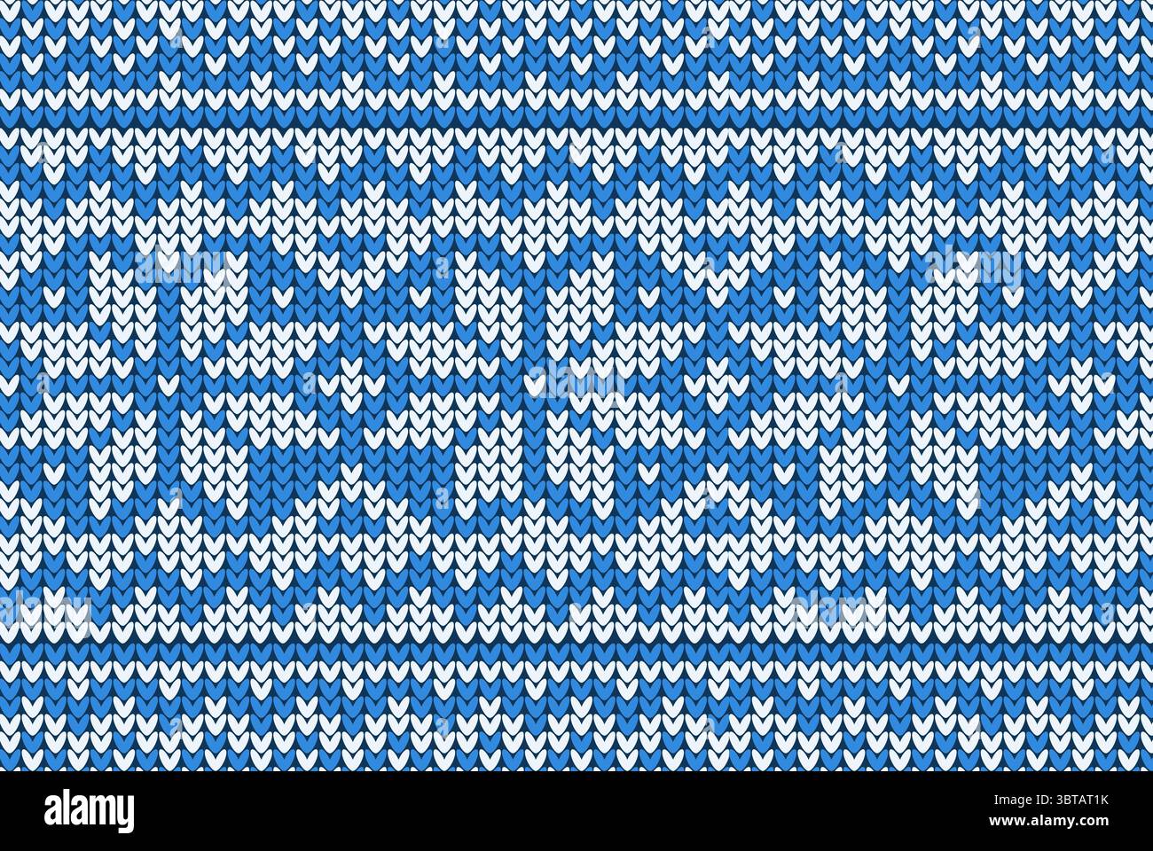 Knitting Christmas vector background snowflakes Stock Photo