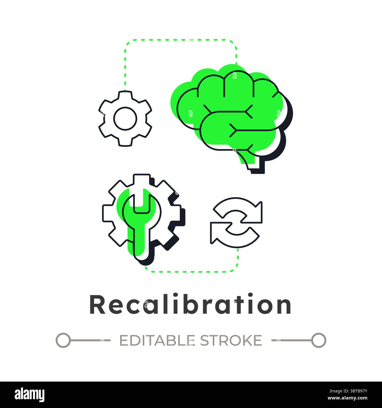 Recalibration modern linear concept icon Stock Vector