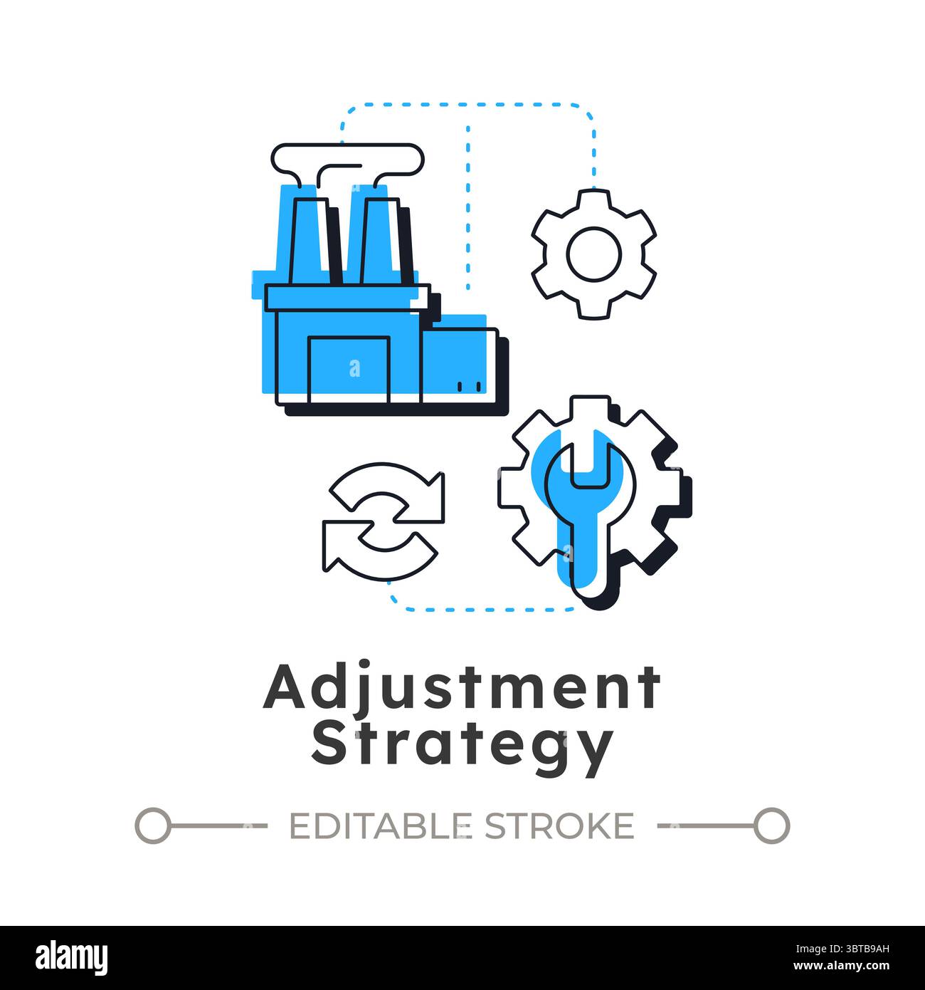 Adjustment strategy modern linear concept icon Stock Vector