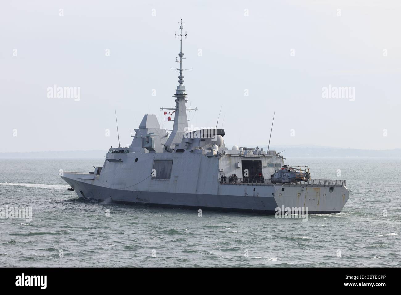 The French navy anti-submarine frigate FS AQUITAINE (D650) underway on ...