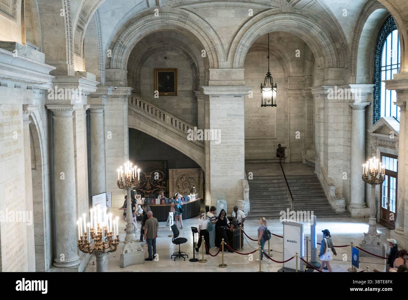 Astor Hall is the beautiful Beaux-Arts grand entryway to the New York ...