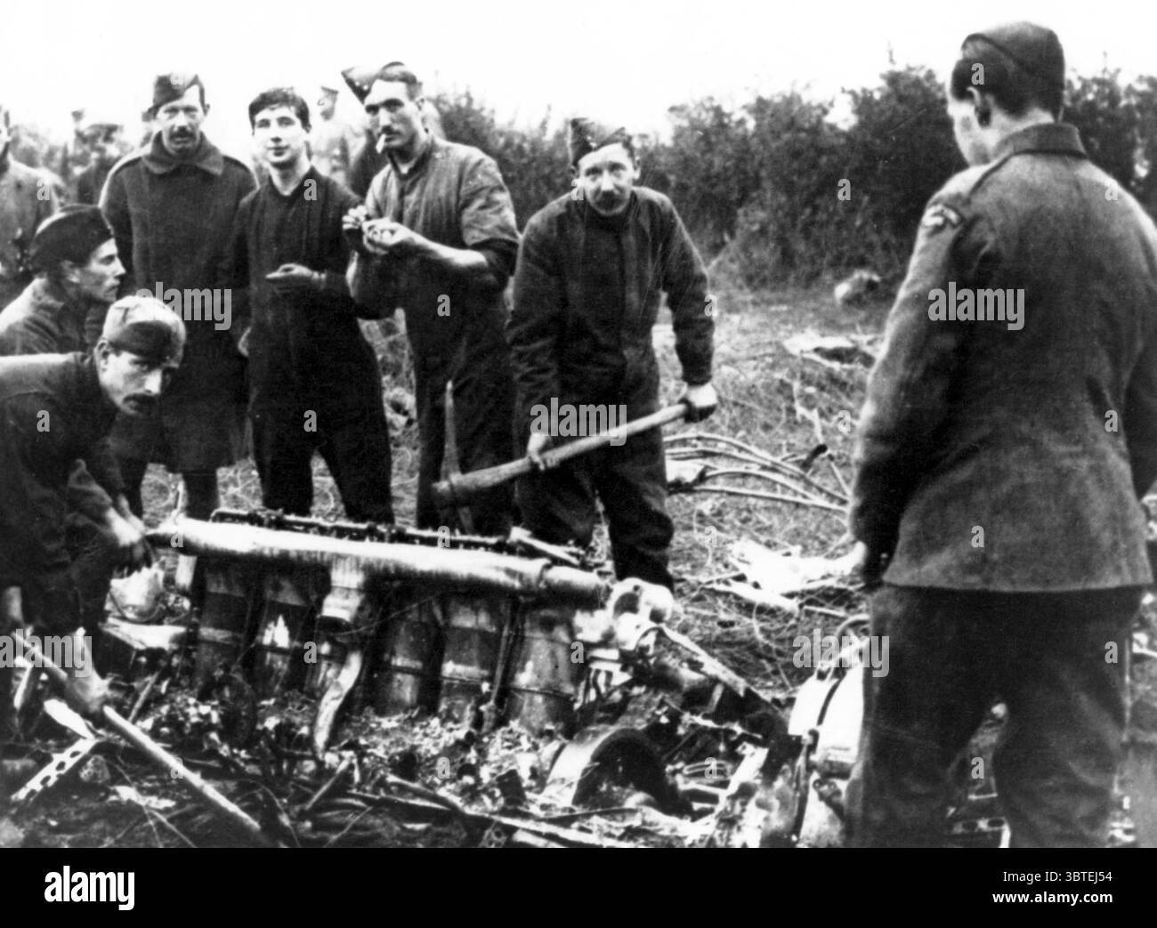 Soldiers with the remains of the Zeppelin which the late Capt William ...