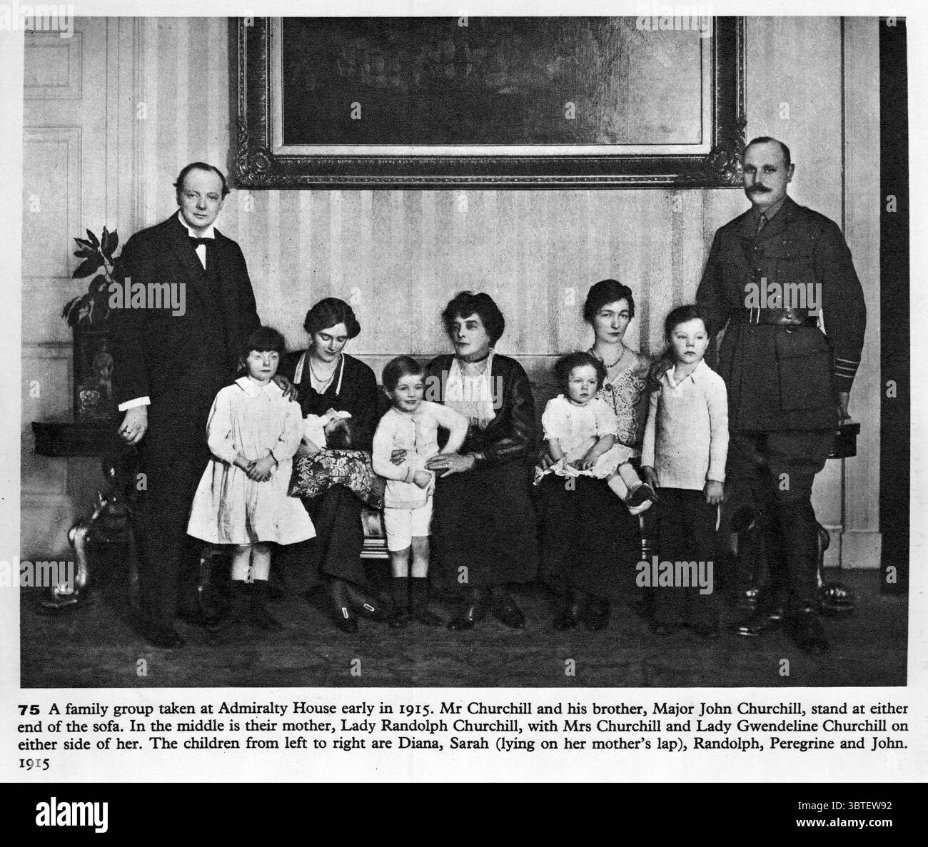 A Family Group Taken At Admiral House Taken Early 1915 Sir Winston a-family-group-taken-at-admiral-house-taken-early-1915-sir-winston