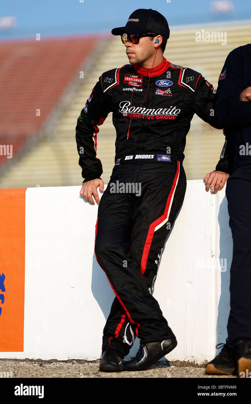 BEN RHODES (99) gets ready to qualify for the DQS Solutions & Staffing 200 in Brooklyn, MI. Stock Photo