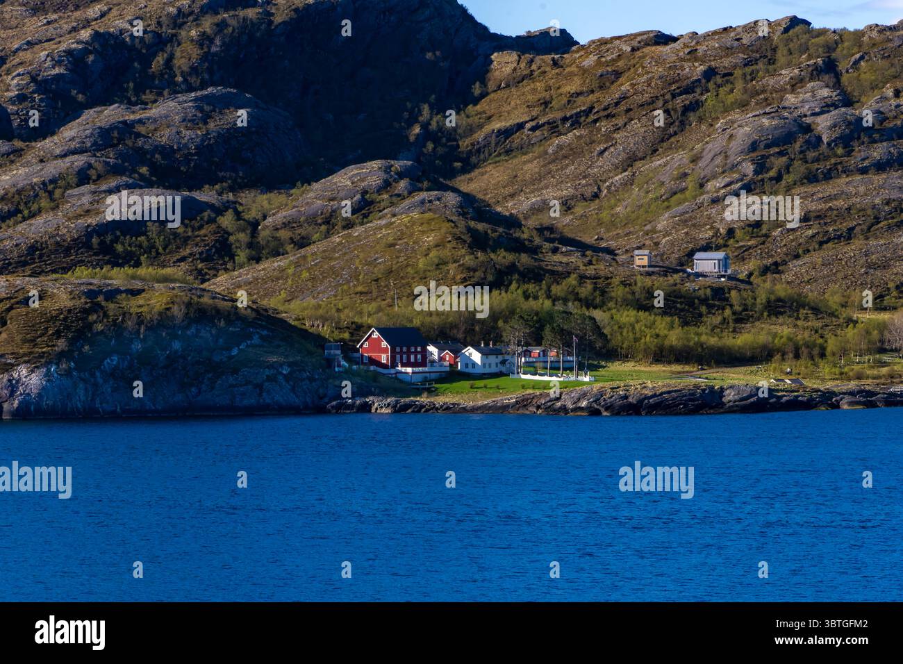 Northern Arctic Circle Globe,  at Vikingen marking the Arctic Circle (66.34 Degrees North) in Norway. Stock Photo