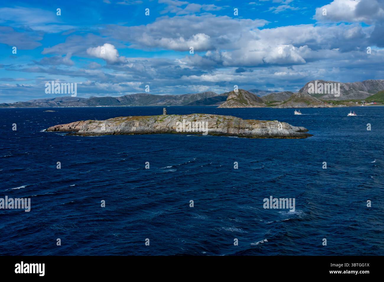 Northern Arctic Circle Globe,  at Vikingen marking the Arctic Circle (66.34 Degrees North) in Norway. Stock Photo