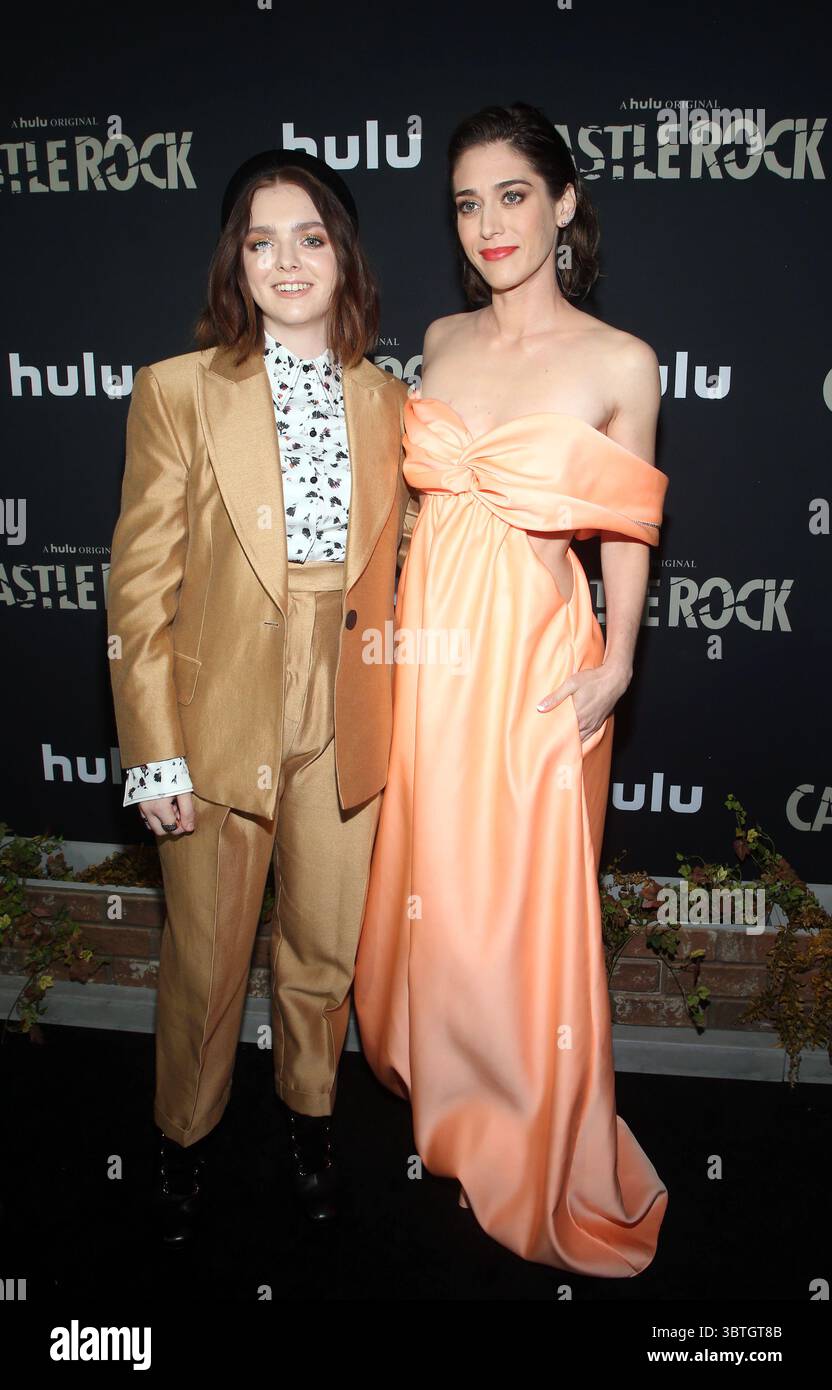 October 15, 2019, La, United States of America: (L-R) Elsie Fisher and Lizzy Caplan arriving at the premiere of Hulu's ''Castle Rock'' Season 2 at the AMC Sunset 5 on October 14, 2019 in Los Angeles, California  (Credit Image: © Famous/Ace Pictures via ZUMA Press) Stock Photo