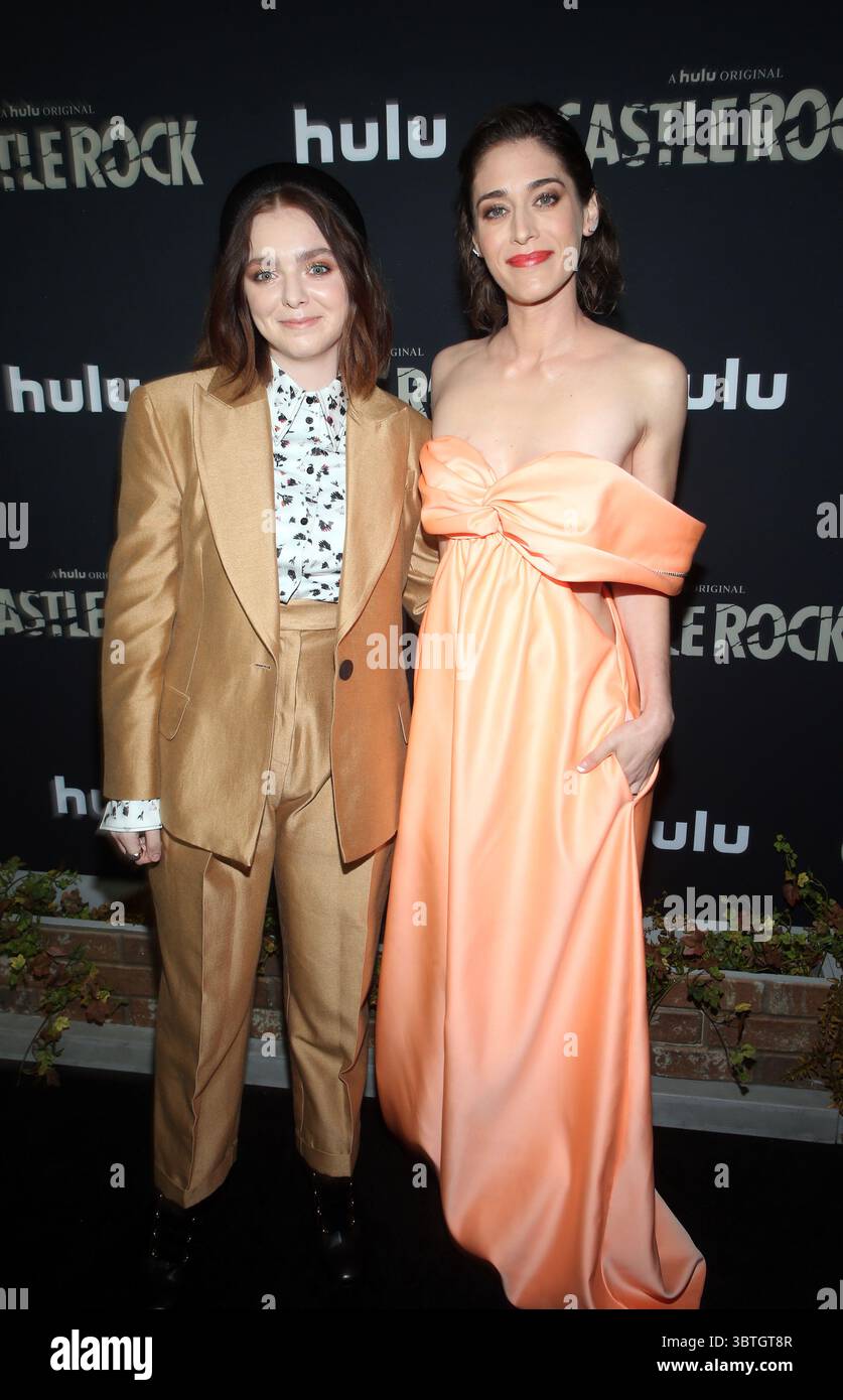 October 15, 2019, La, United States of America: (L-R) Elsie Fisher and Lizzy Caplan arriving at the premiere of Hulu's ''Castle Rock'' Season 2 at the AMC Sunset 5 on October 14, 2019 in Los Angeles, California  (Credit Image: © Famous/Ace Pictures via ZUMA Press) Stock Photo