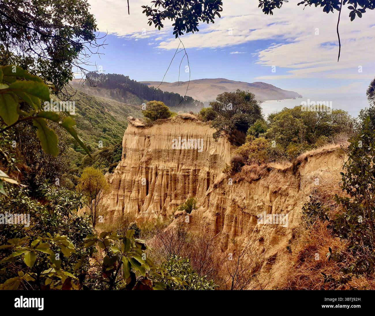 The Cathedrals or cathedral cliffs, badlands erosion, Eroded cliff ...