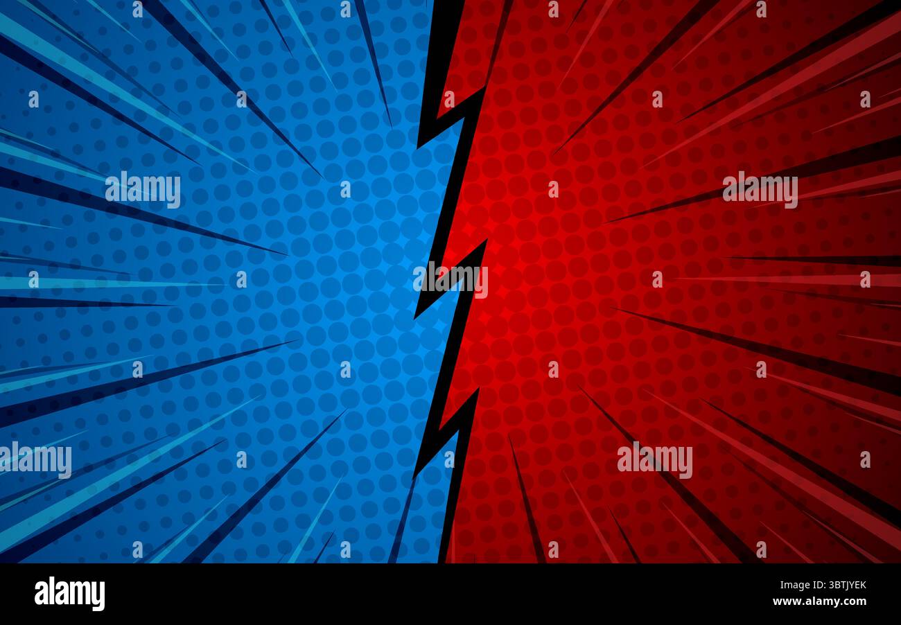 Comic versus fight template background. Vector illustration Stock ...