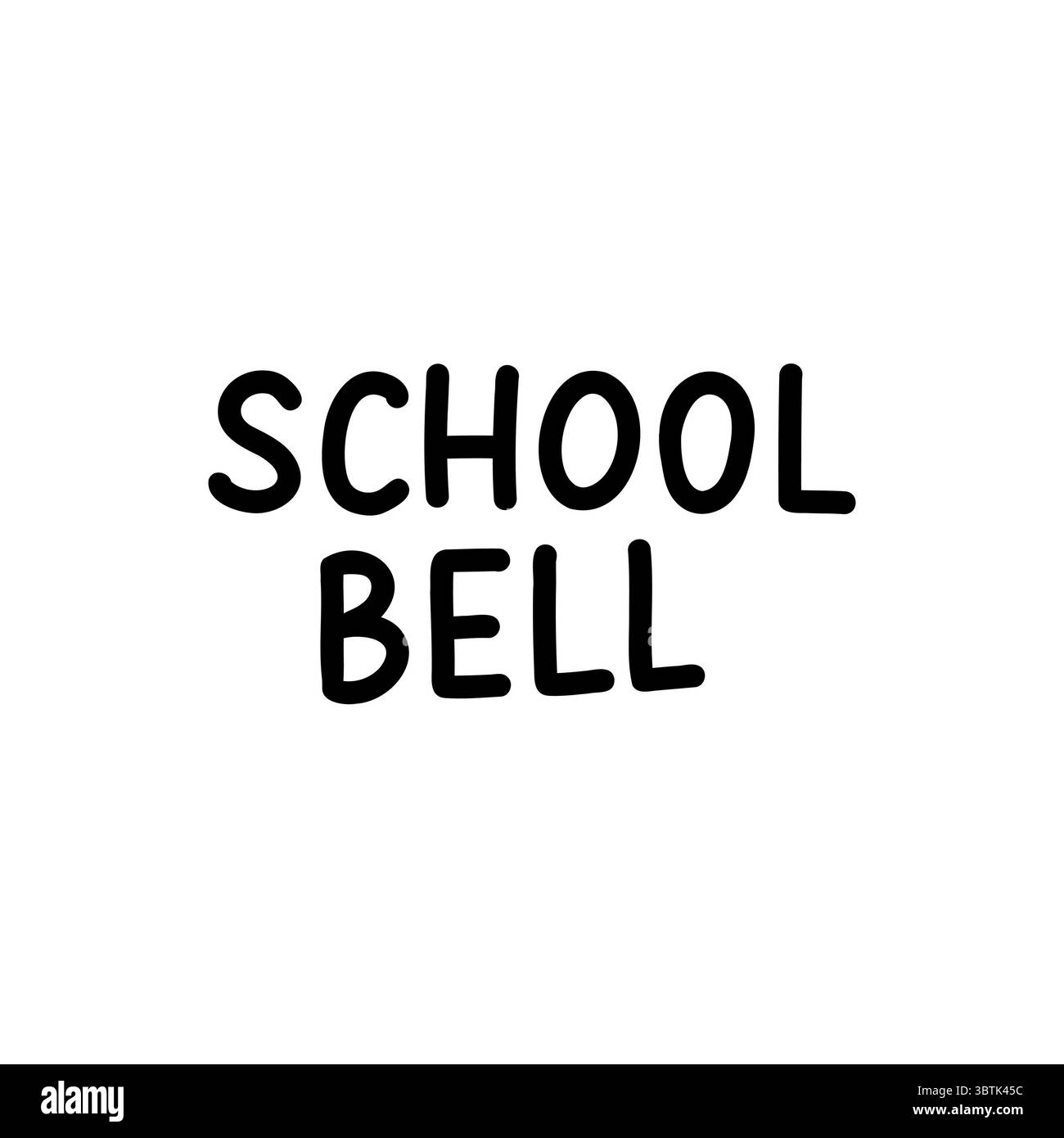 Vector hand lettering School Bell in bold, minimal style. Great for ...