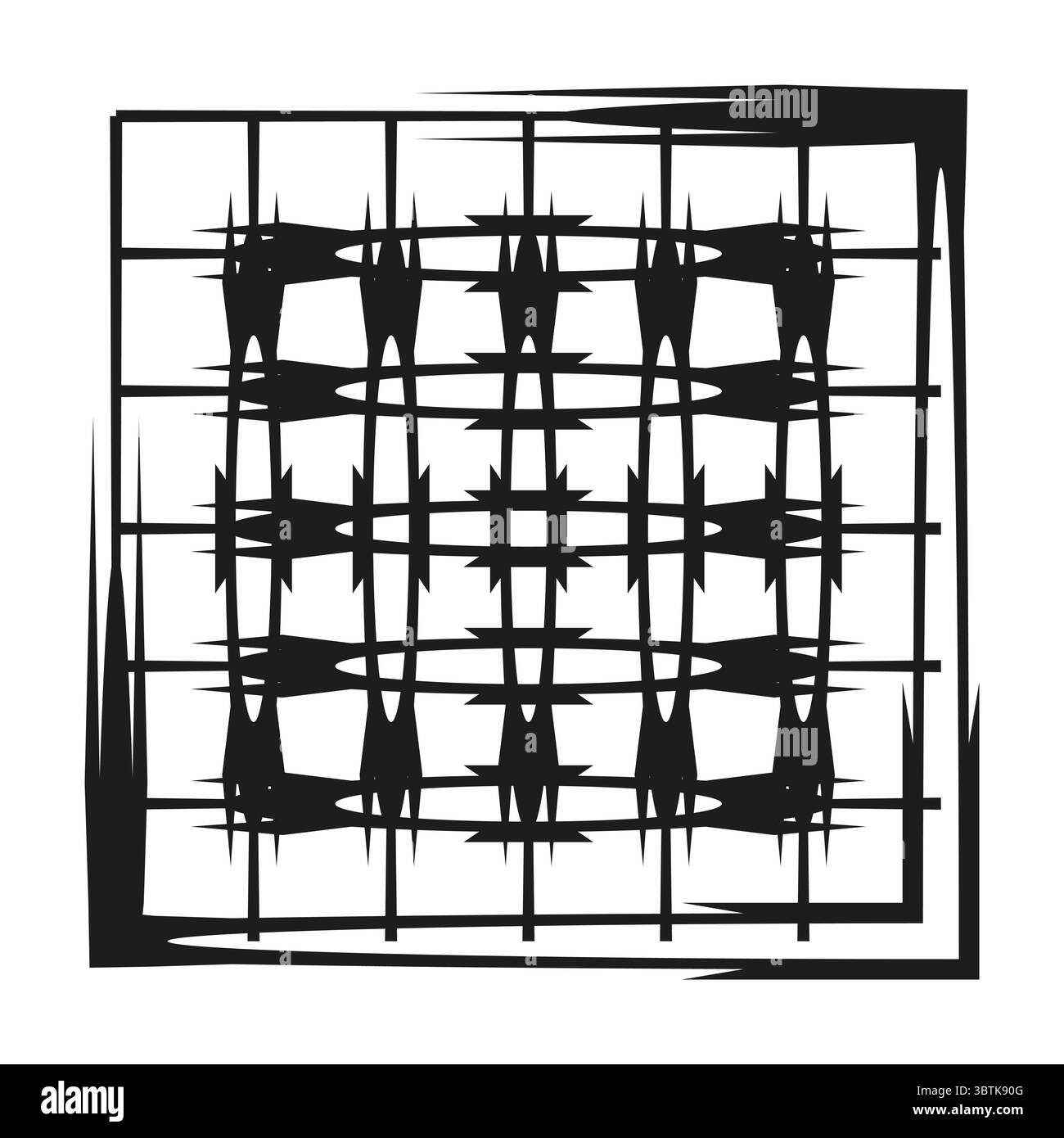 Grid pattern abstract. Black line structure. Geometric mesh Vector ...