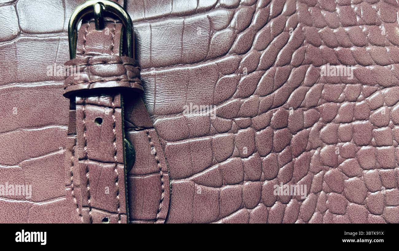 close up texture of leather fashion bag - Smartphone Captured Stock Image