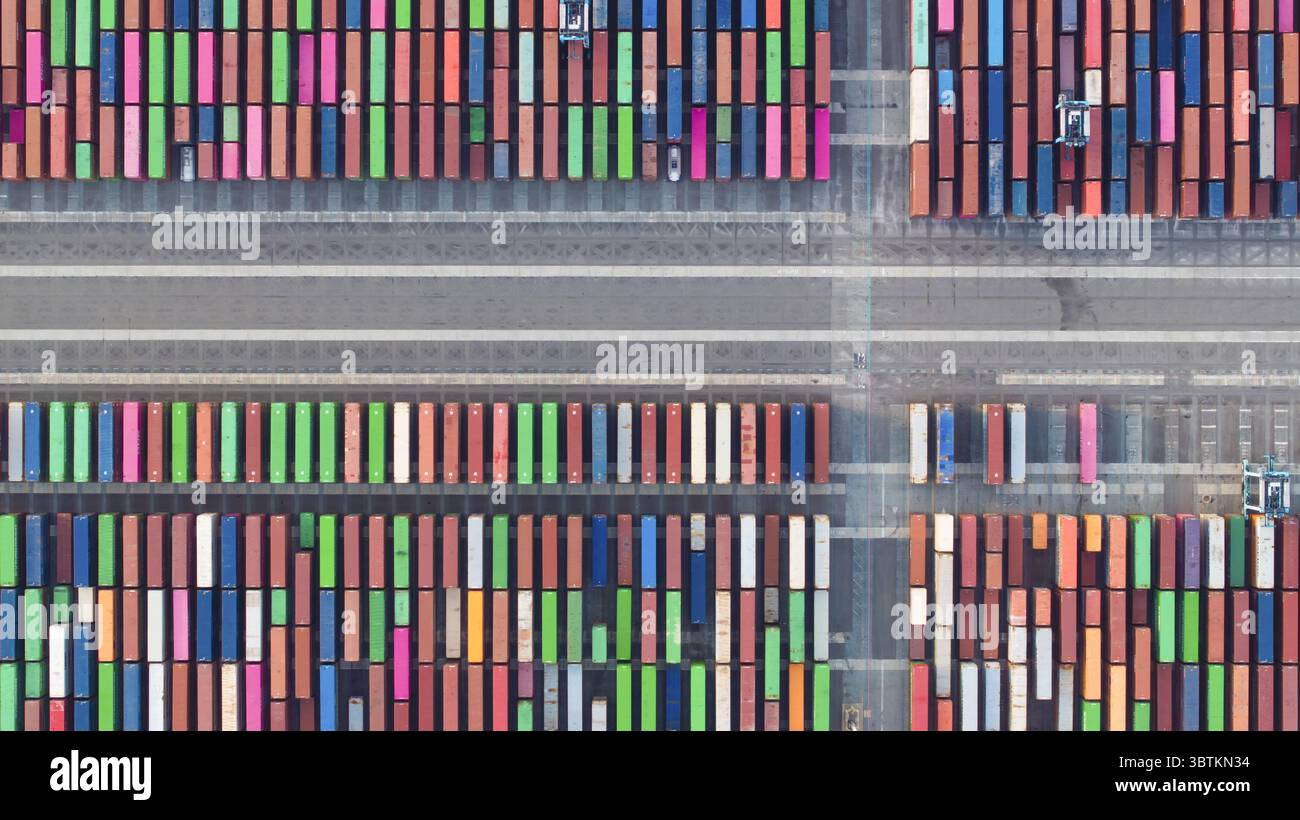 [Port of Oakland], United States - 07 April 2025: Aerial view of ...