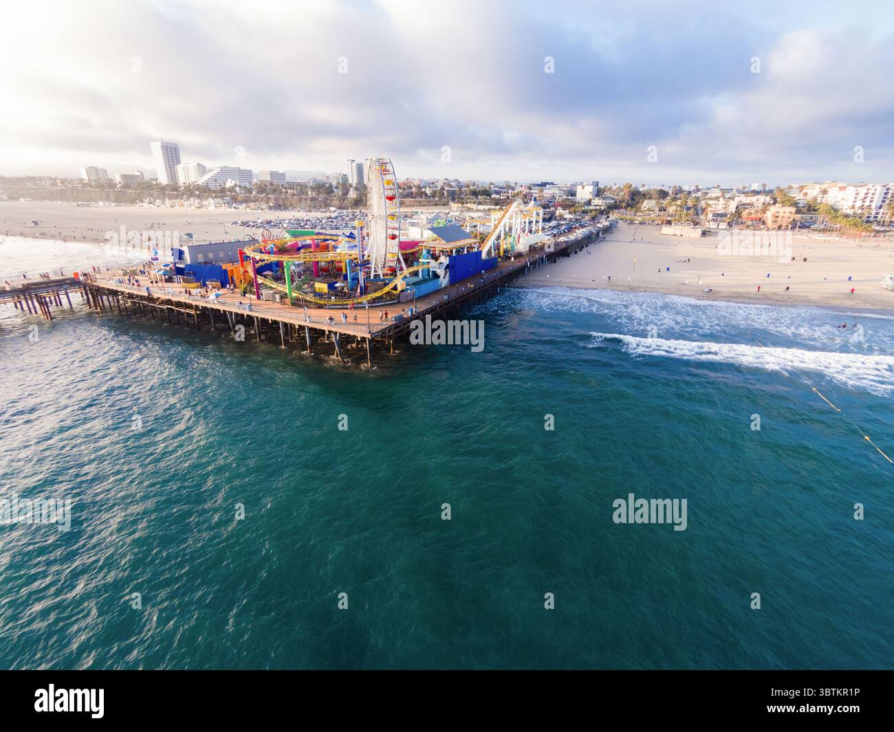 Aerial view santa monica pier hi-res stock photography and images - Alamy