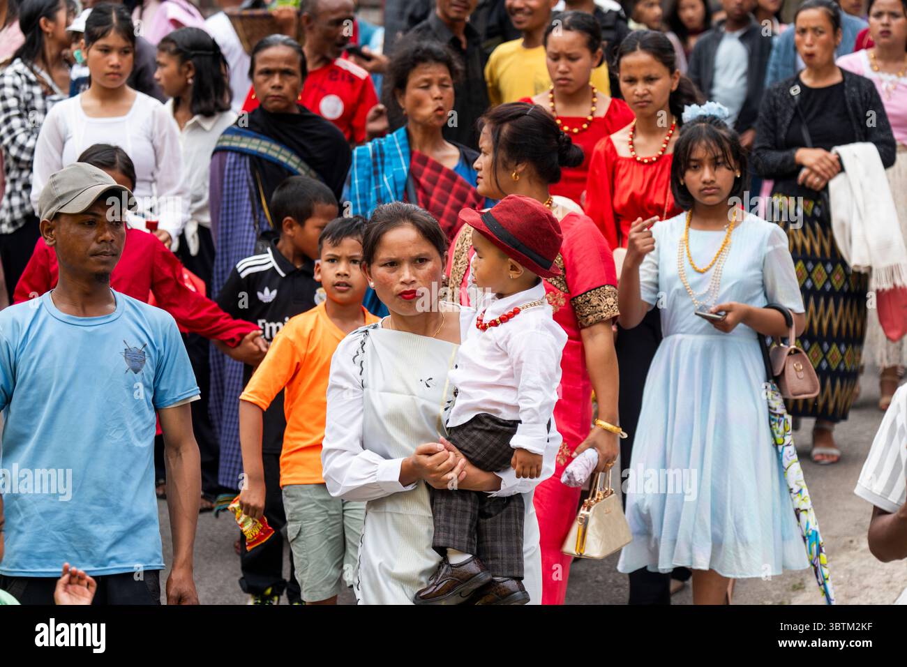 July 14, 2025: JOWAI, INDIA - JULY 14: People from the Pnar community ...