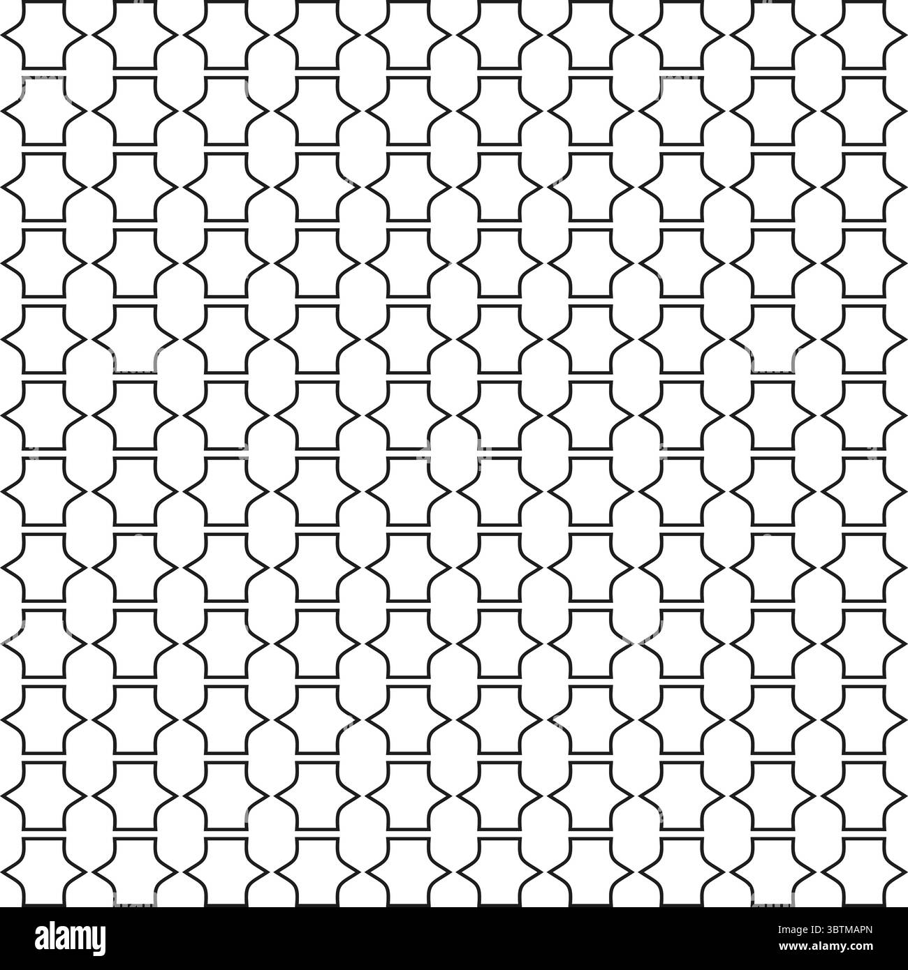 Abstract chain pattern. Interconnected oval links. Geometric modern Vector. Seamless texture design Stock Vector