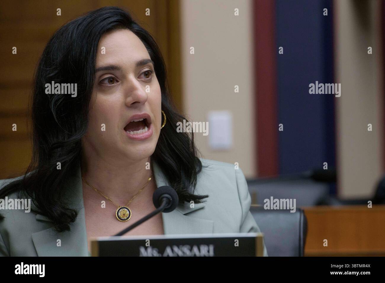 Rep. Yassamin Ansari, D-Wash., questions the panel of witnesses during ...