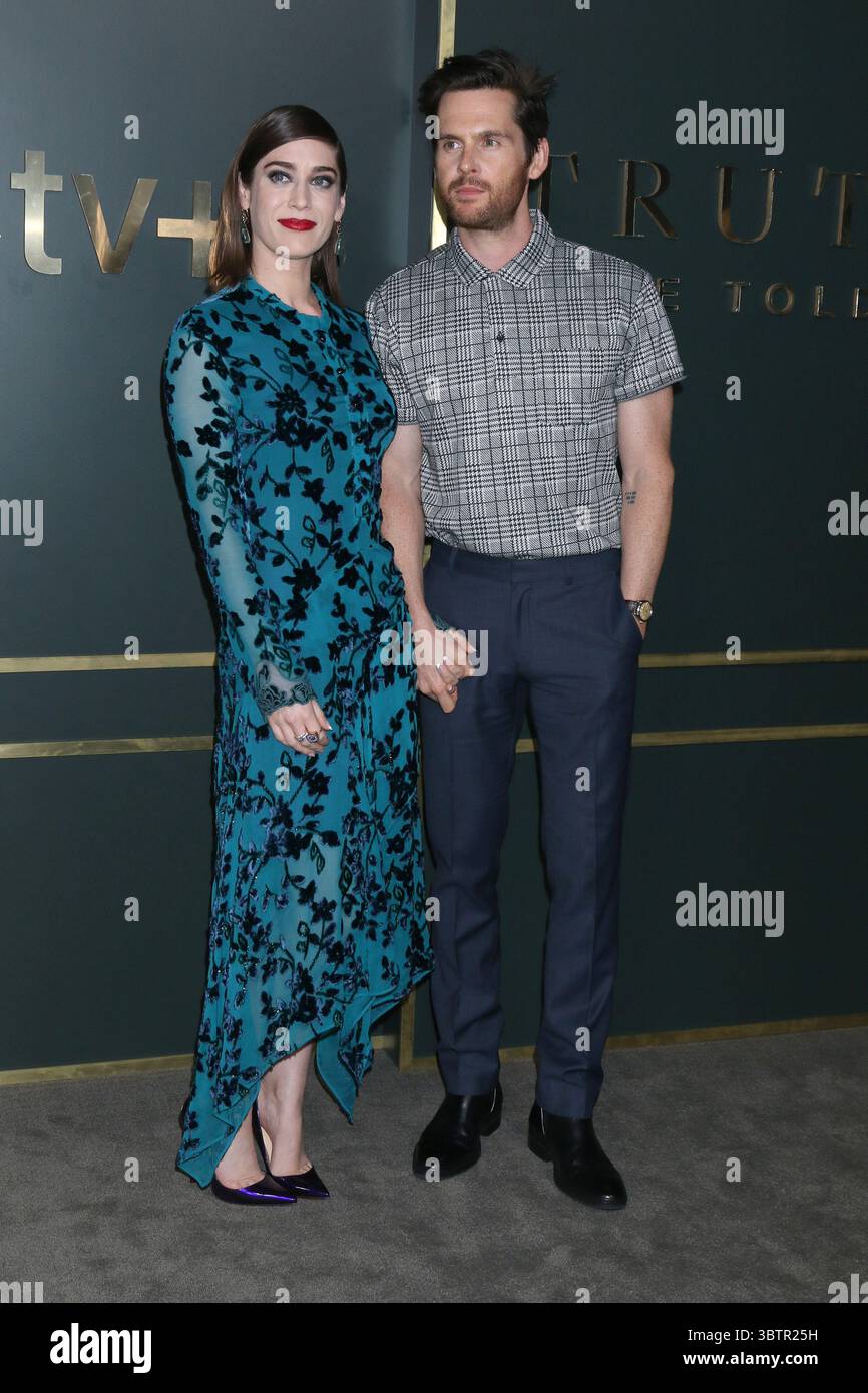 November 12, 2019, Beverly Hills, California, United States: ''Truth Be Told'' Premiere Screening at Samuel Goldwyn Theater on November 11, 2019 in Beverly Hills, CA..Featuring: Lizzy Caplan, Tom Riley.Where: Beverly Hills, California, United States.When: 12 Nov 2019.Credit: >..**ONLY AVAILABLE FOR THE USA* (Credit Image: © Kh1/WENN via ZUMA Press) Stock Photo