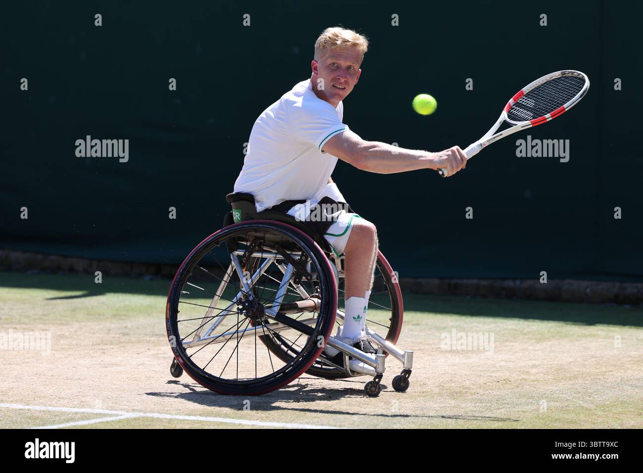 Kevin Ratzlaff Casey Ratzlaff of the USA in the mens wheelchair Wimbledon ...