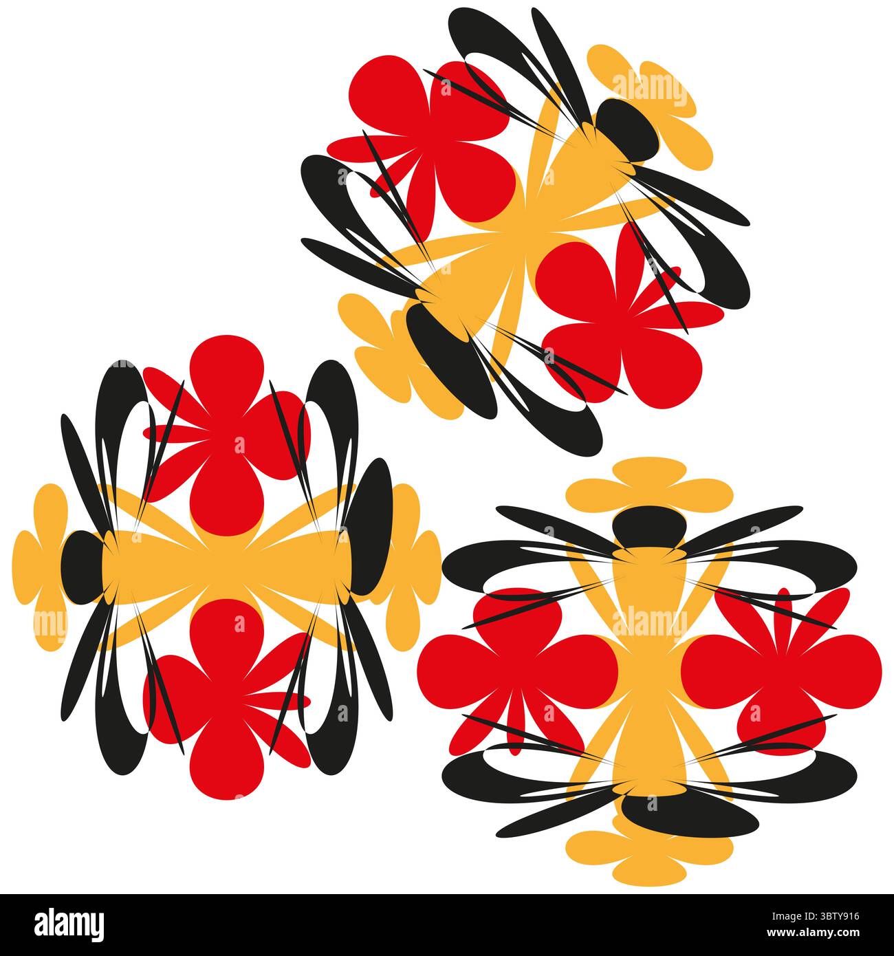 Abstract floral forms. Dynamic color Vector. Organic shape pattern ...