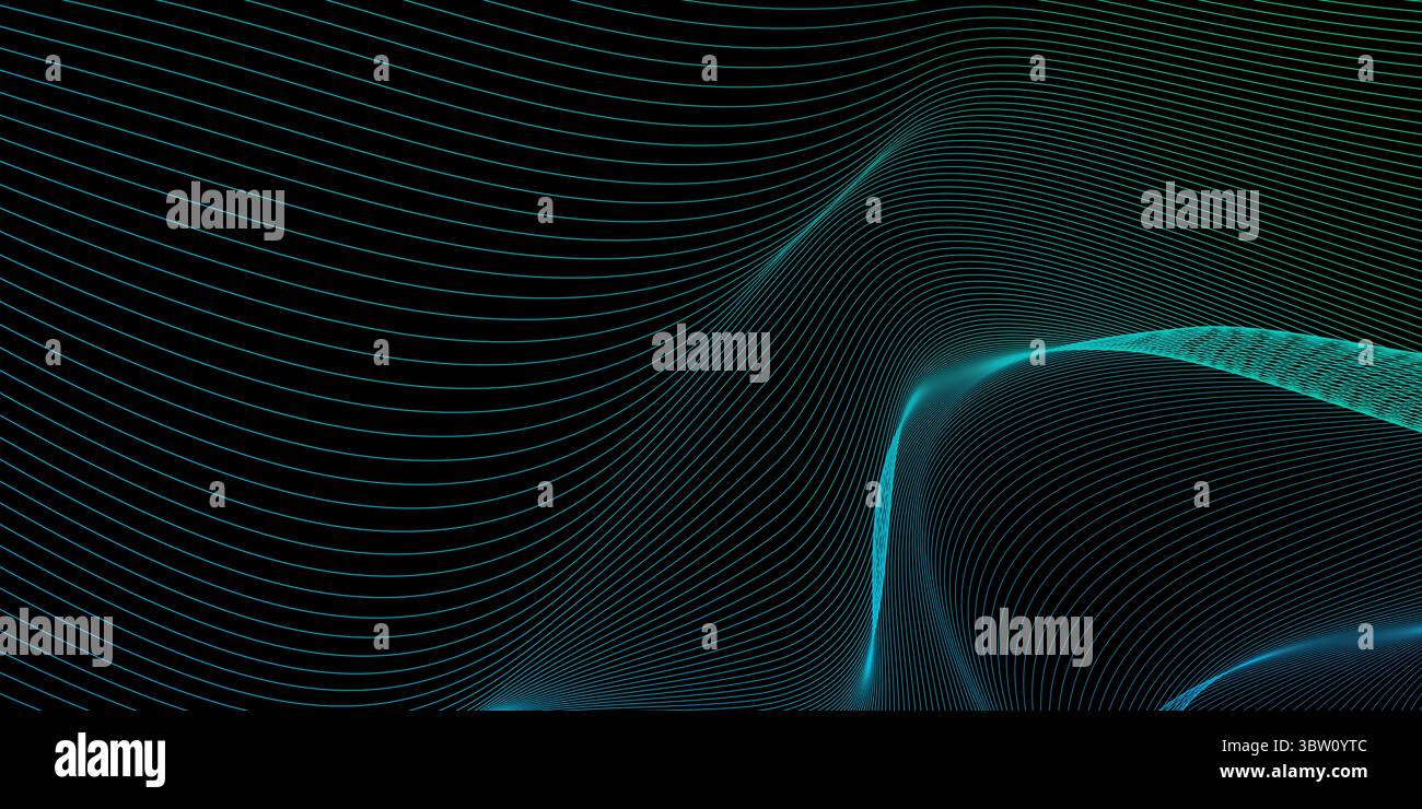 Technology Tunnel with Fast Digital Data Packets Stock Photo