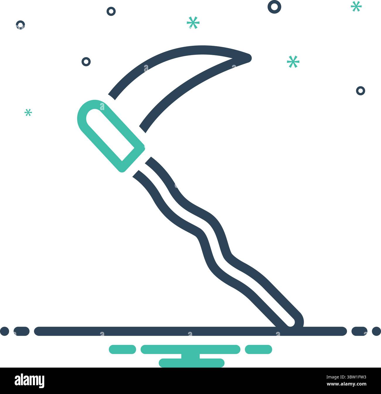 Icon for sickle, grim reaper sickle Stock Vector