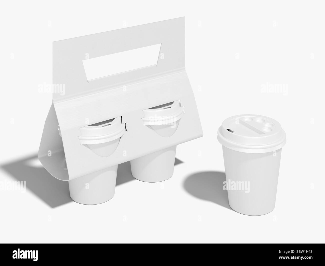 Beverage Carrier Packaging Mockup Stock Photo