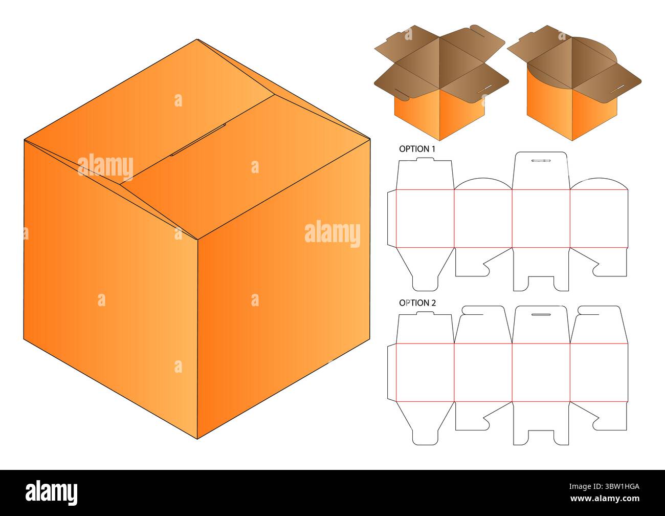 Printable box template hi-res stock photography and images - Alamy