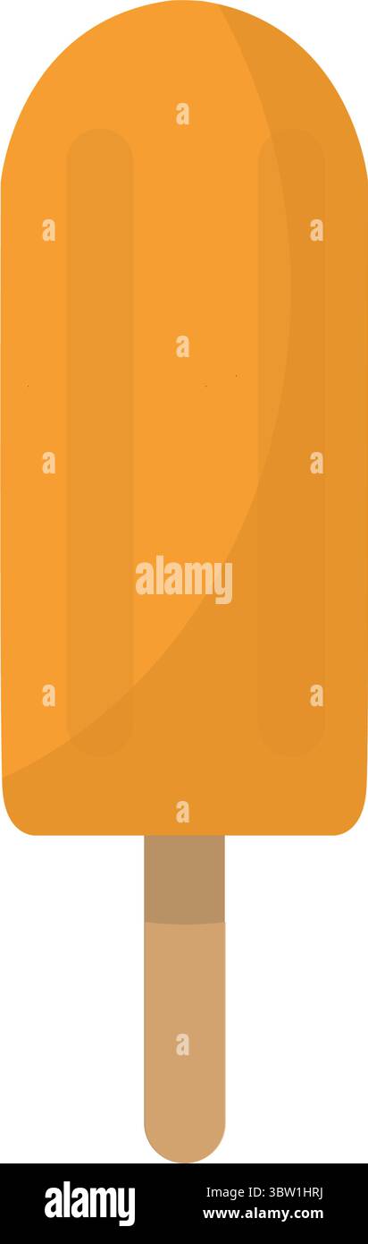 Orange sticks ice cream candy icon. Illustration of orange sticks ice cream candy vector icon for web design isolated on white background Stock Vector