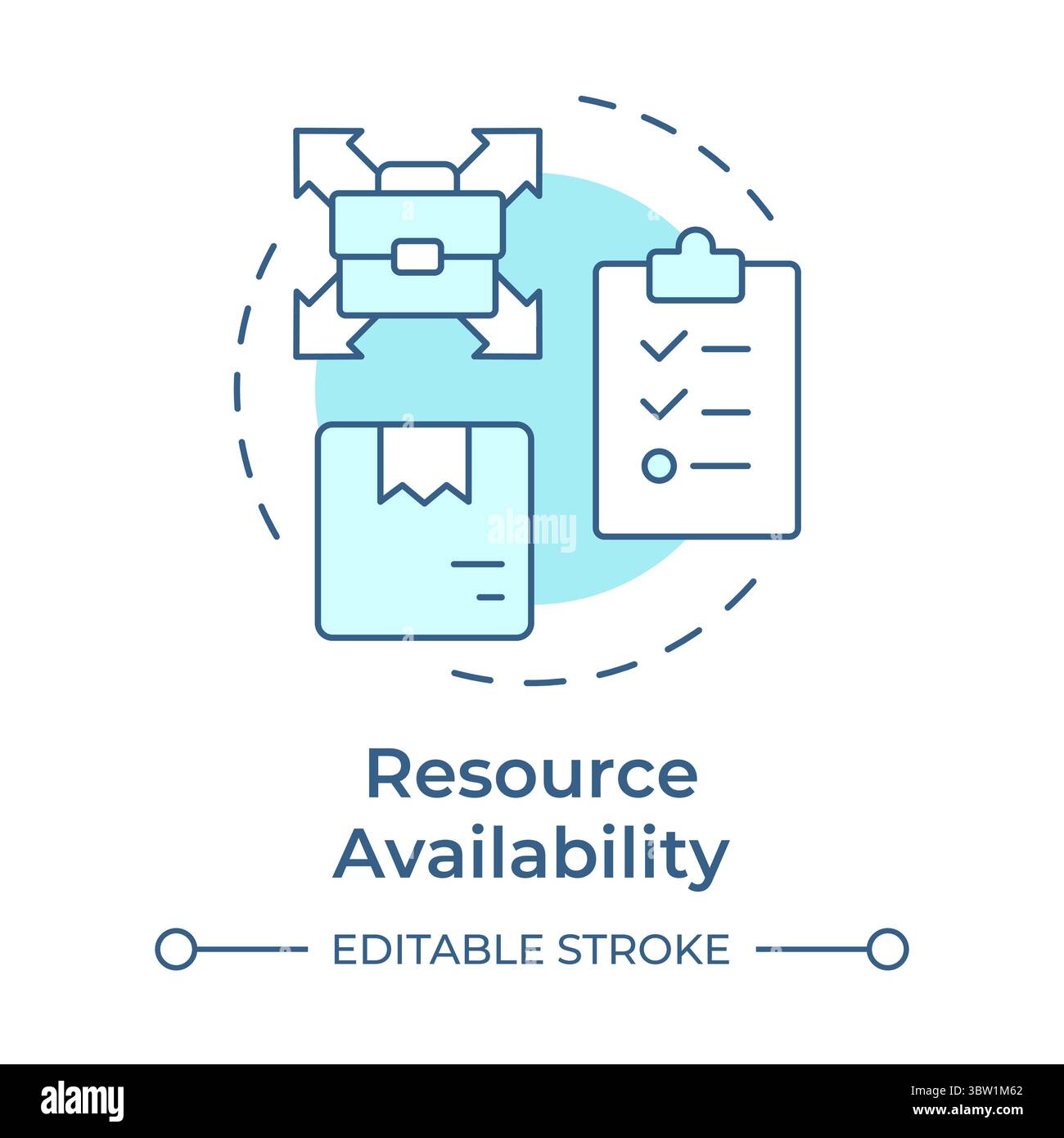 Resource availability soft blue concept icon Stock Vector