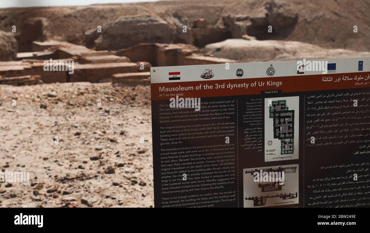 Visitors learn about the Ziggurat of Ur and its significance in ancient ...