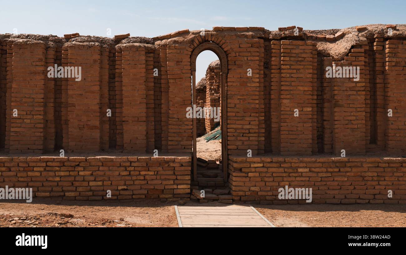 The Ziggurat of Ur stands majestically in Iraq, displaying well ...