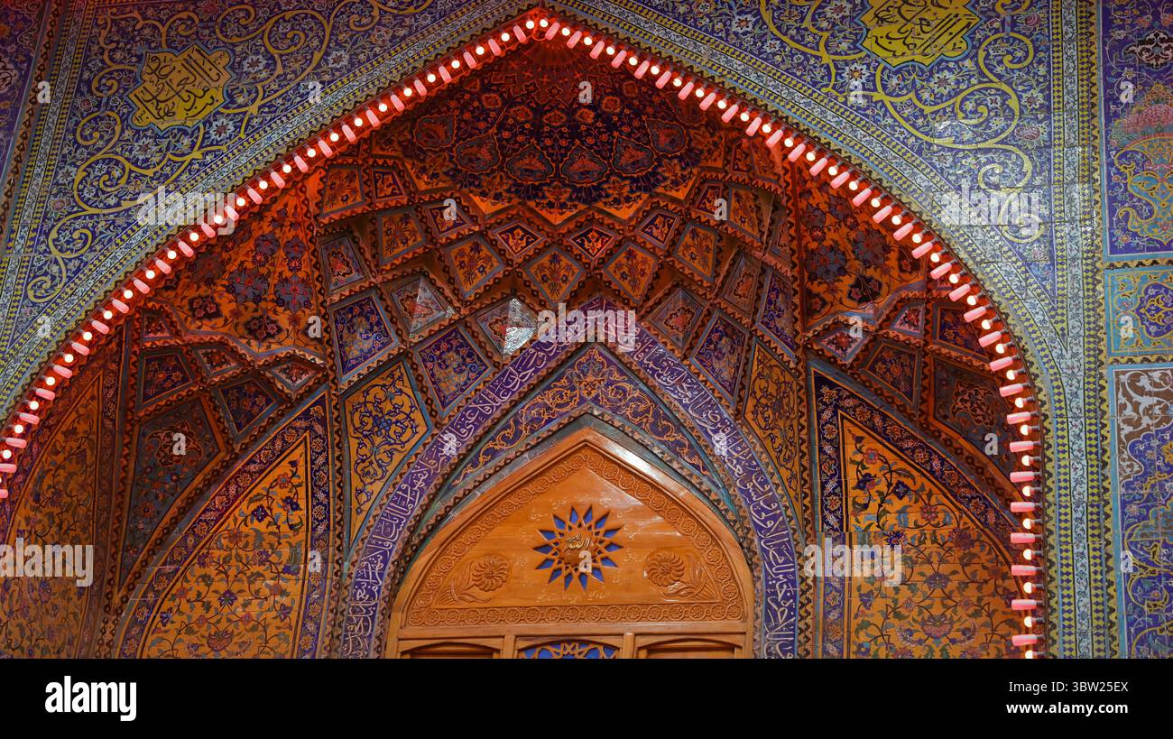 Magnificent patterns and designs adorn the mosques entrance, showcasing ...