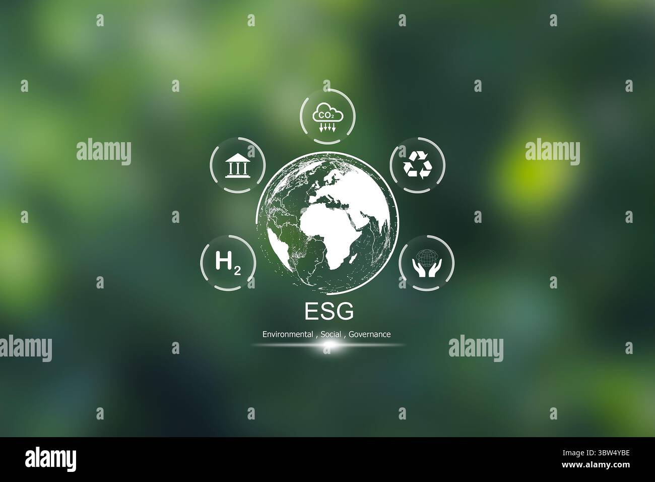 ESG icon for Environment Social and Governance Stock Photo - Alamy
