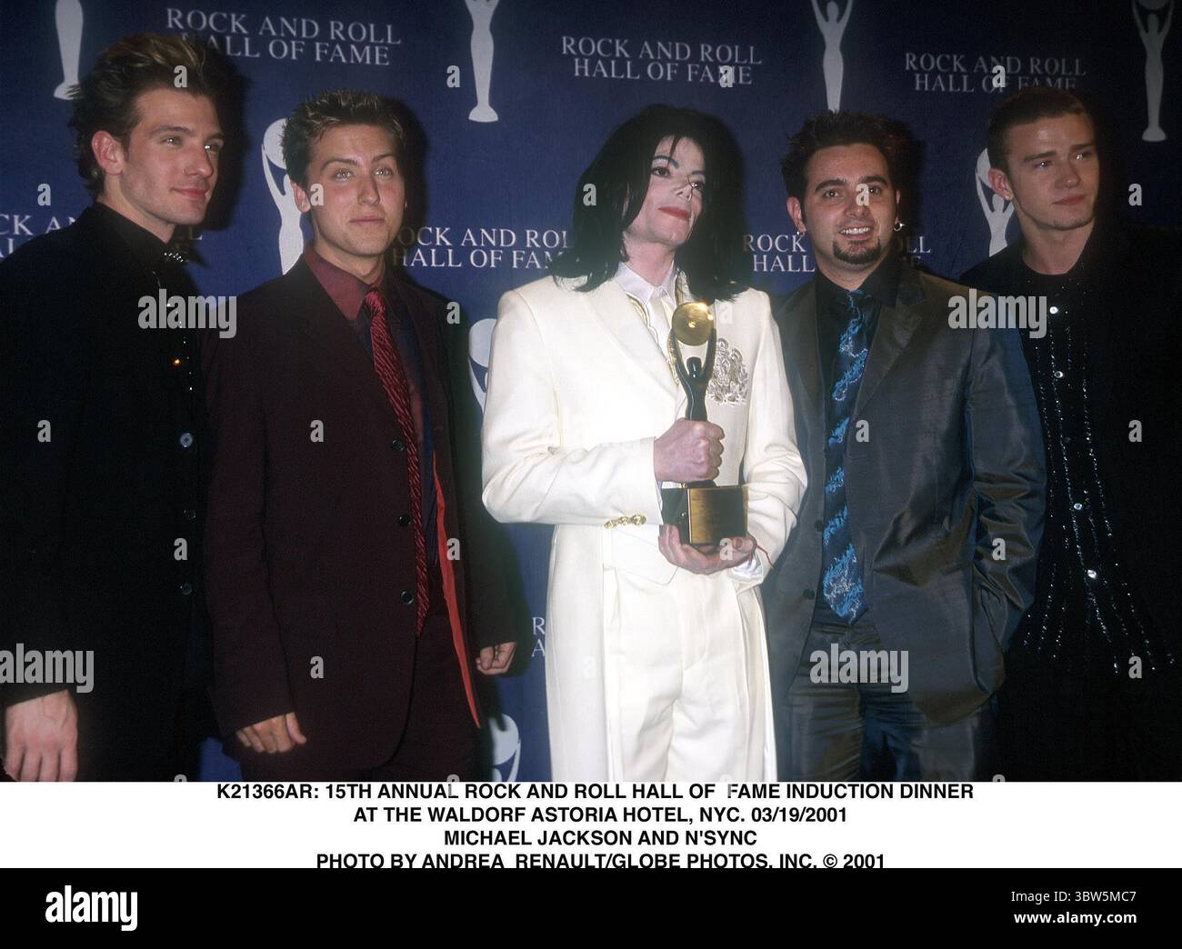 Nsync Mj Mar. 19, 2001 - K21366AR: 15TH ANNUAL ROCK AND ROLL HALL OF FAME ...