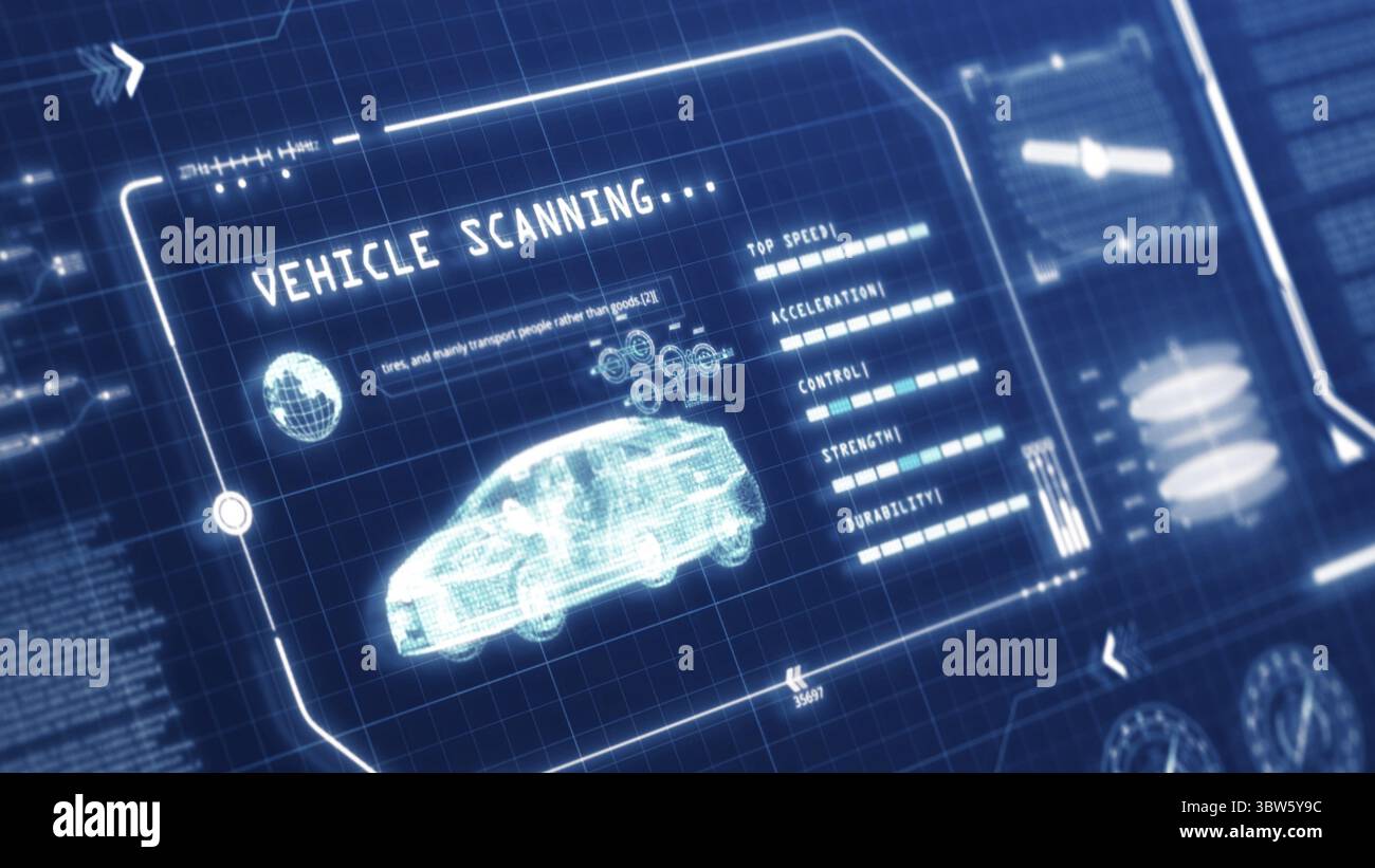 HUD driving car speed user interface computer screen display with ...