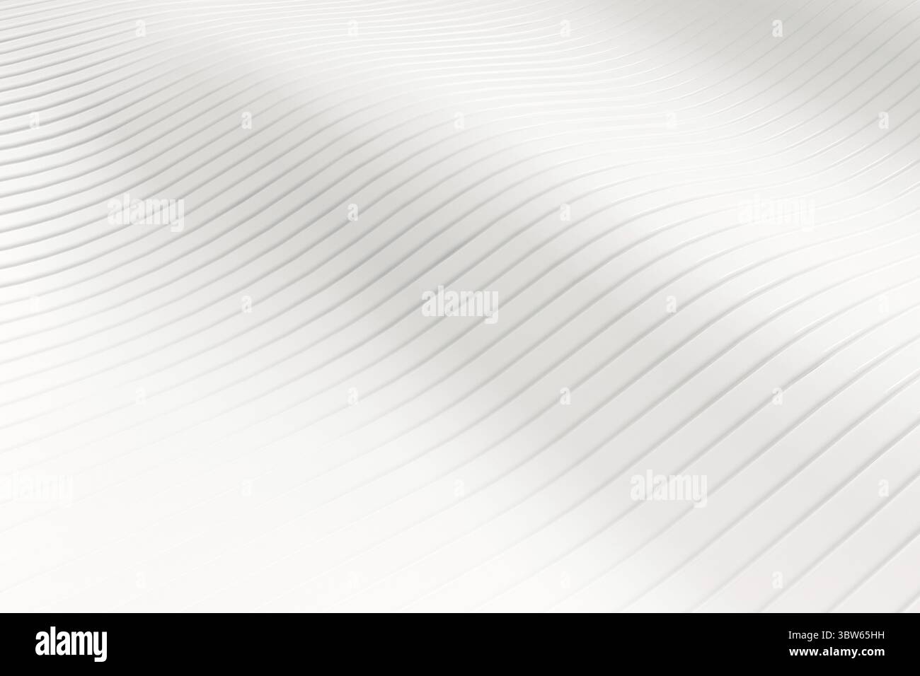 White abstract slice wave pattern background. Wallpaper and backdrop concept. 3D illustration rendering graphic design Stock Photo