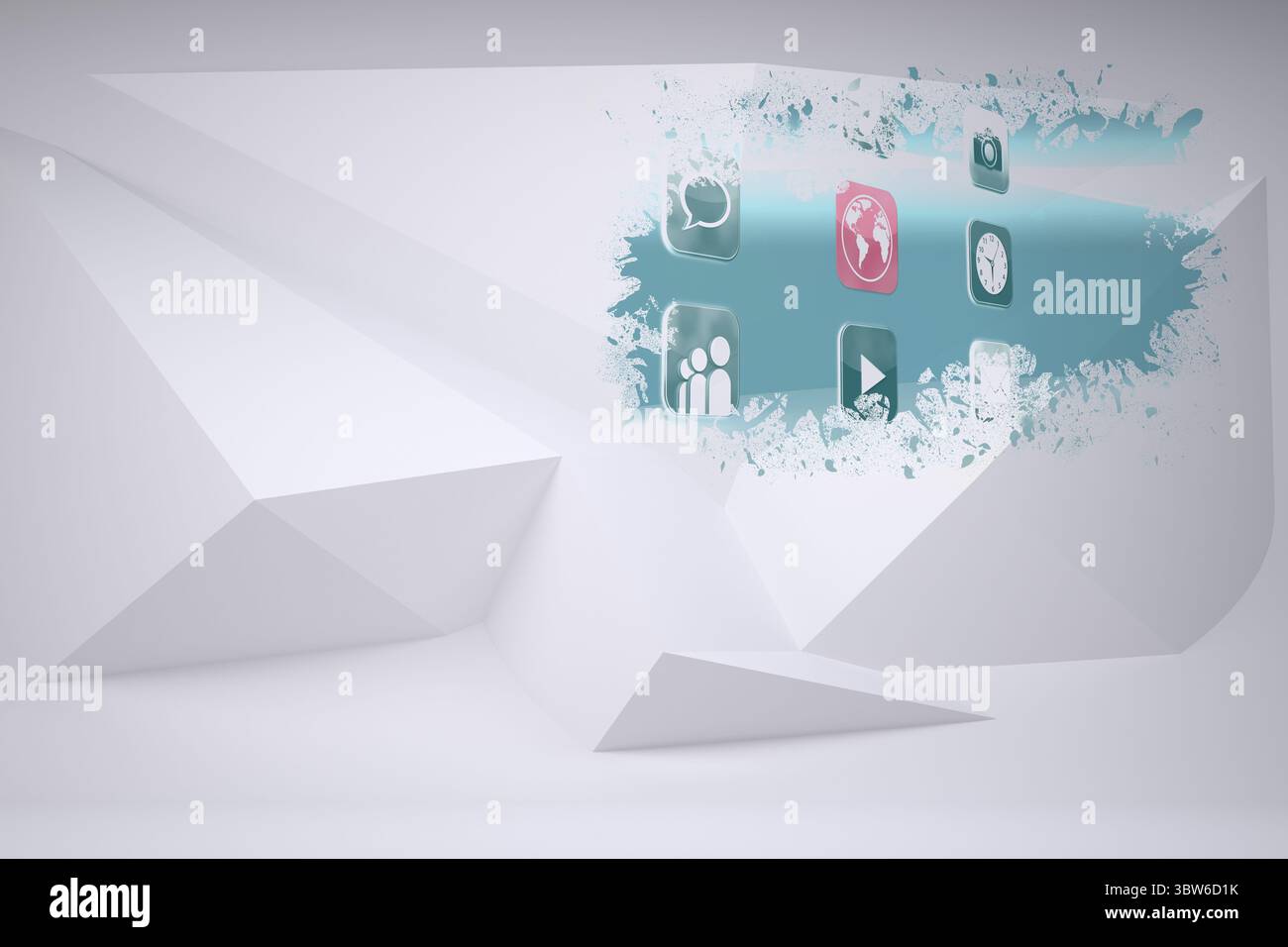 Splash showing applications Stock Photo