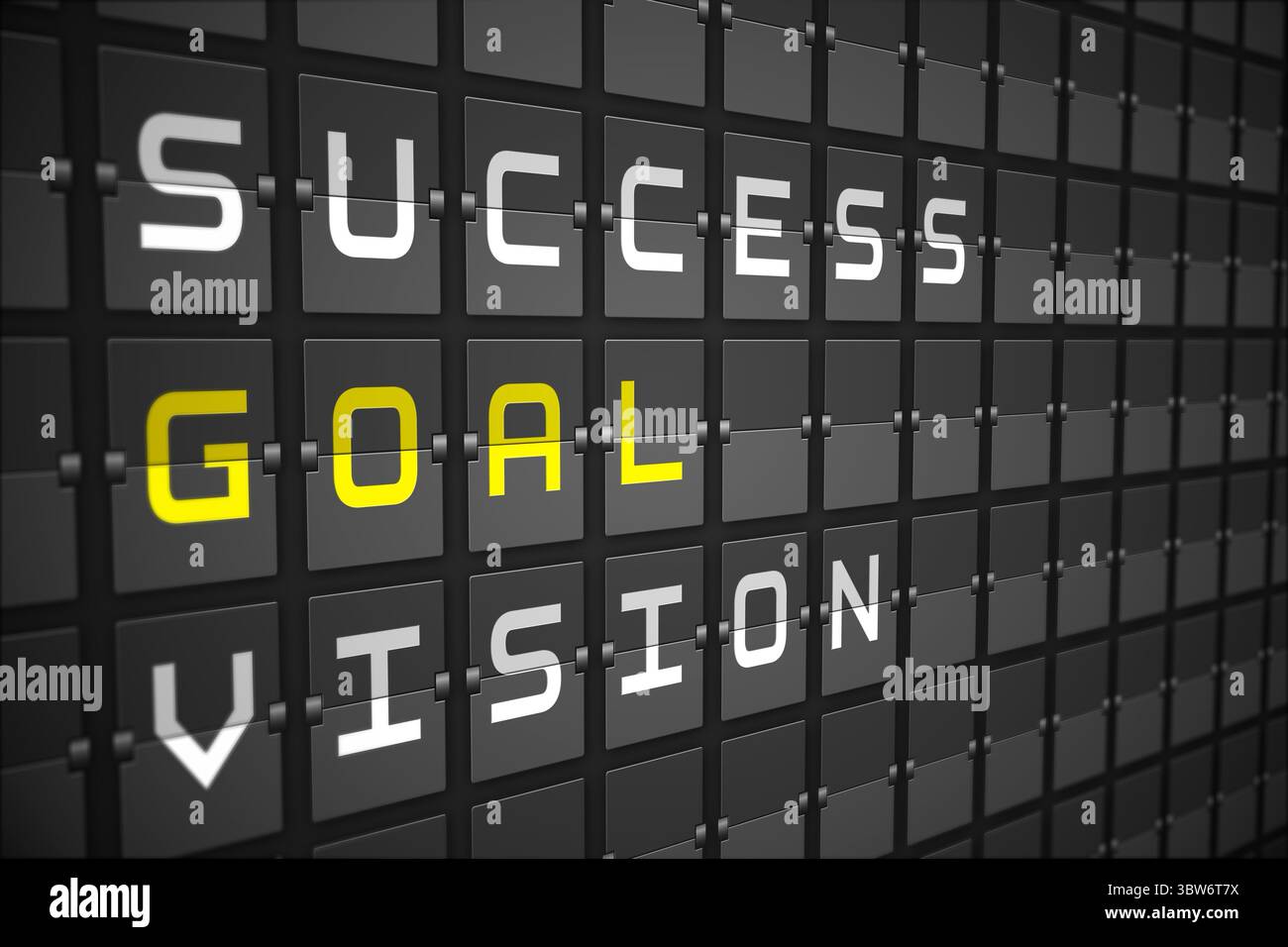 Goal buzzwords on black mechanical board Stock Photo