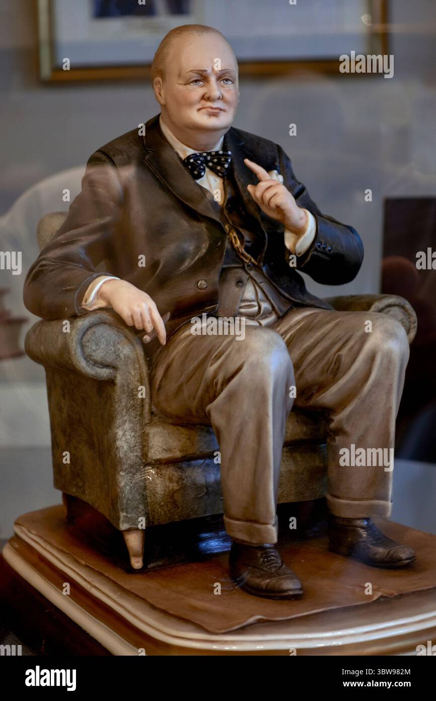 Capo Di Monte figurine of Winston Churchill. Stock Photo