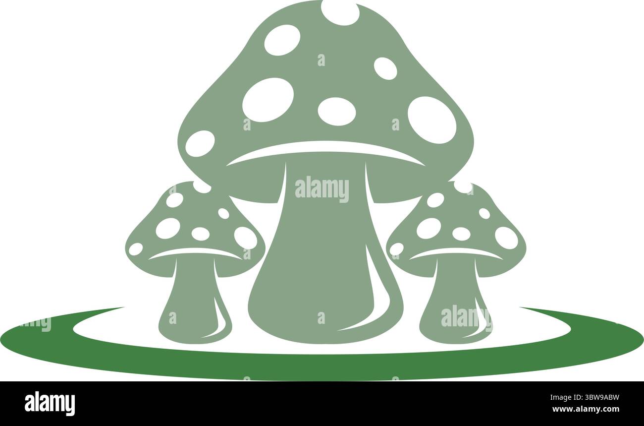 Mushroom logo icon design illustration Stock Vector