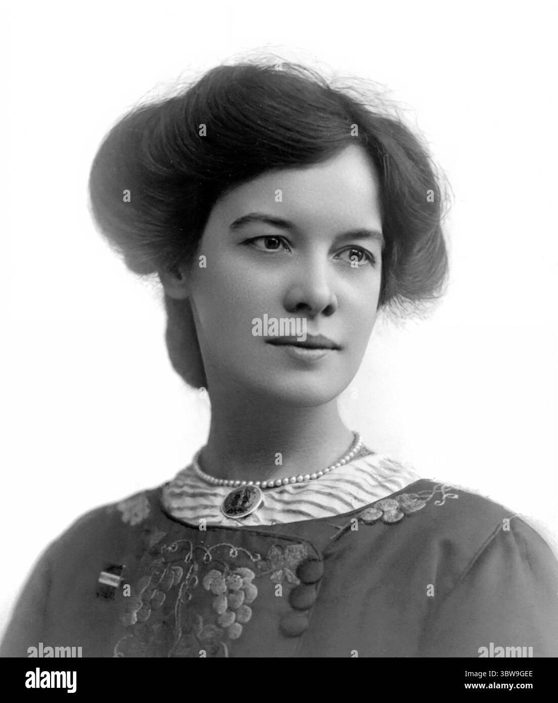 Elisabeth Freeman. Portrait of the British born American suffrgist, Elisabeth Freeman (1876-1942) c. 1910 Stock Photo