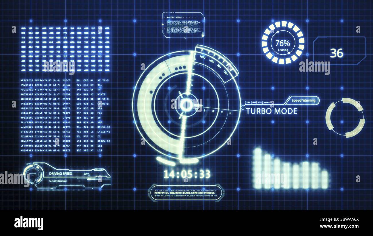 Digital hud futuristic video frame hi-res stock photography and images ...