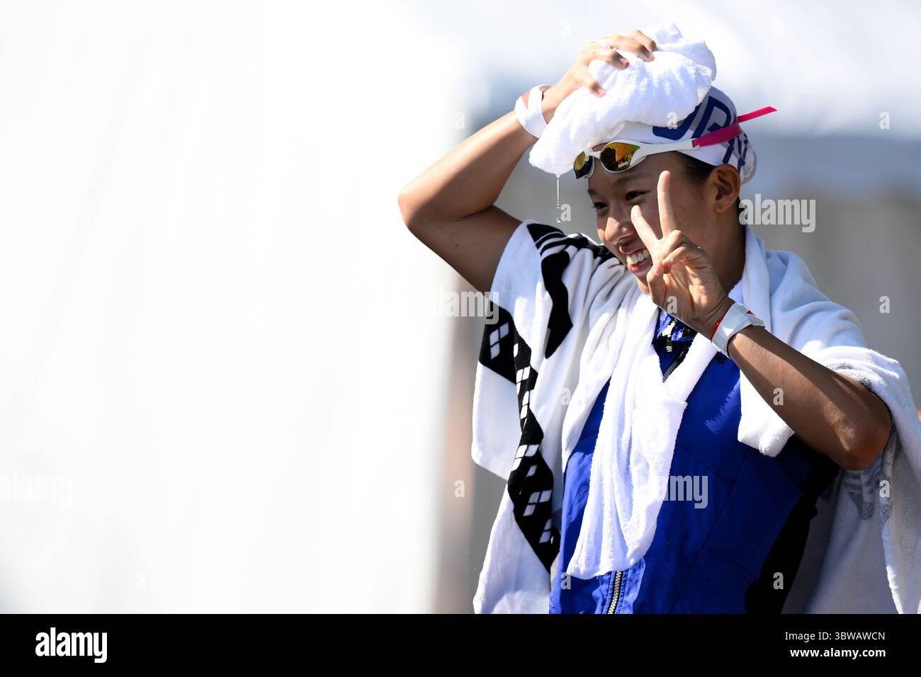 Ichika Kajimoto of Japan prepares to compete in the Open Water swimming ...