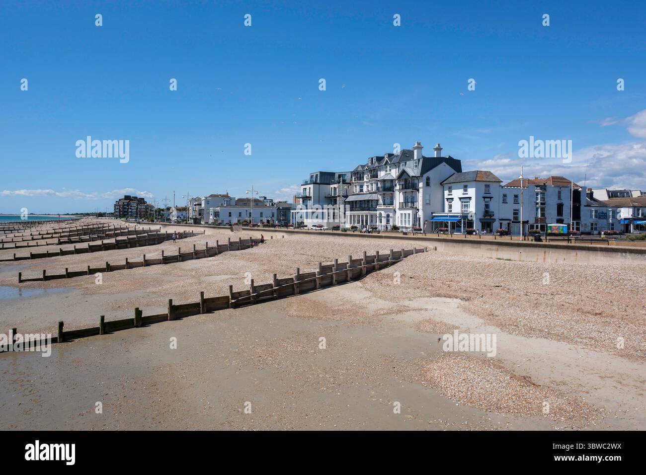 The Royal at Bognor Regis redeveloped into twenty-seven seafront apartments and restaurant in the early 2020s. Stock Photo