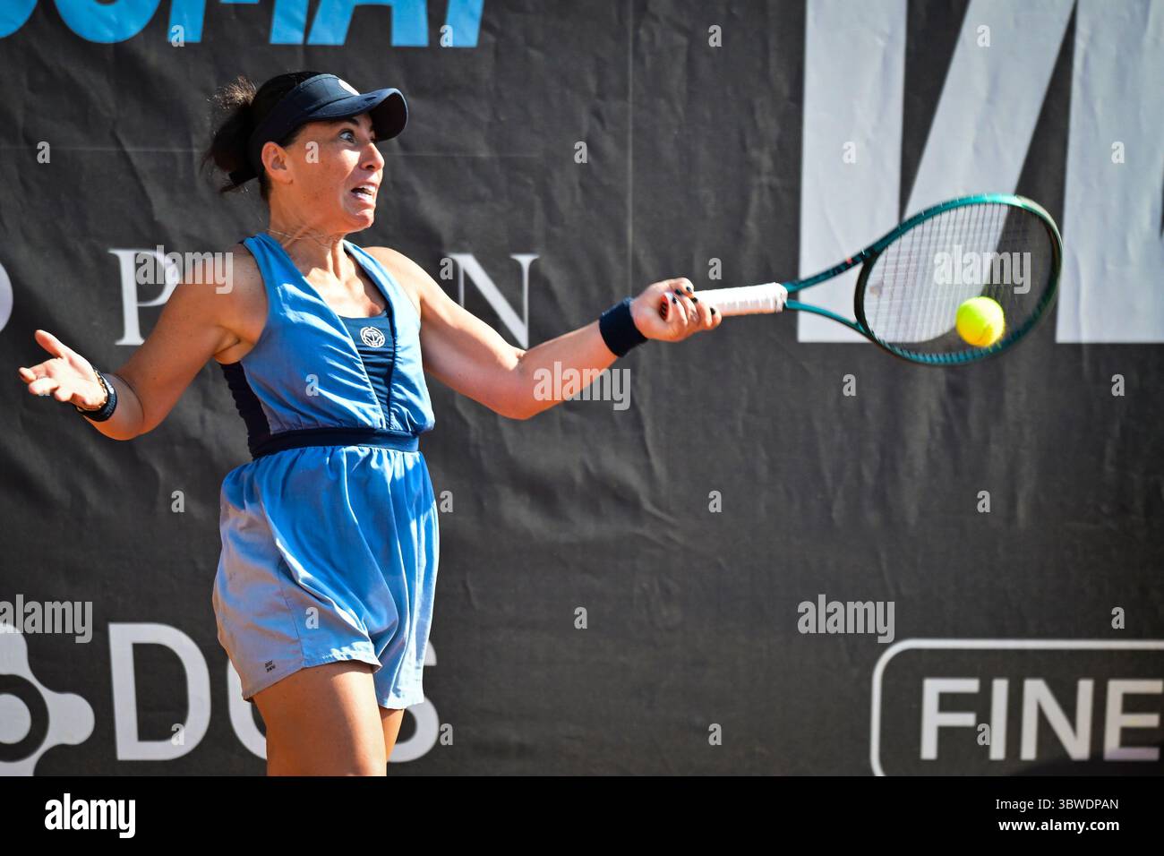 Ekaterine Gorgodze (GEO) during the match against  Tyra Caterina Grant (ITA) - Round of 16 women's singles tournament of WTA 125 ATV Bancomat Tennis Open at Circolo Antico Tiro a Volo on July 16, 2025 in Rome, Italy Stock Photo