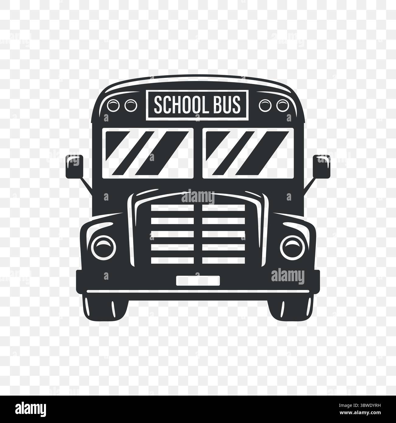 School bus front view Black and White Stock Photos \u0026 Images - Alamy, image size:1300x1390