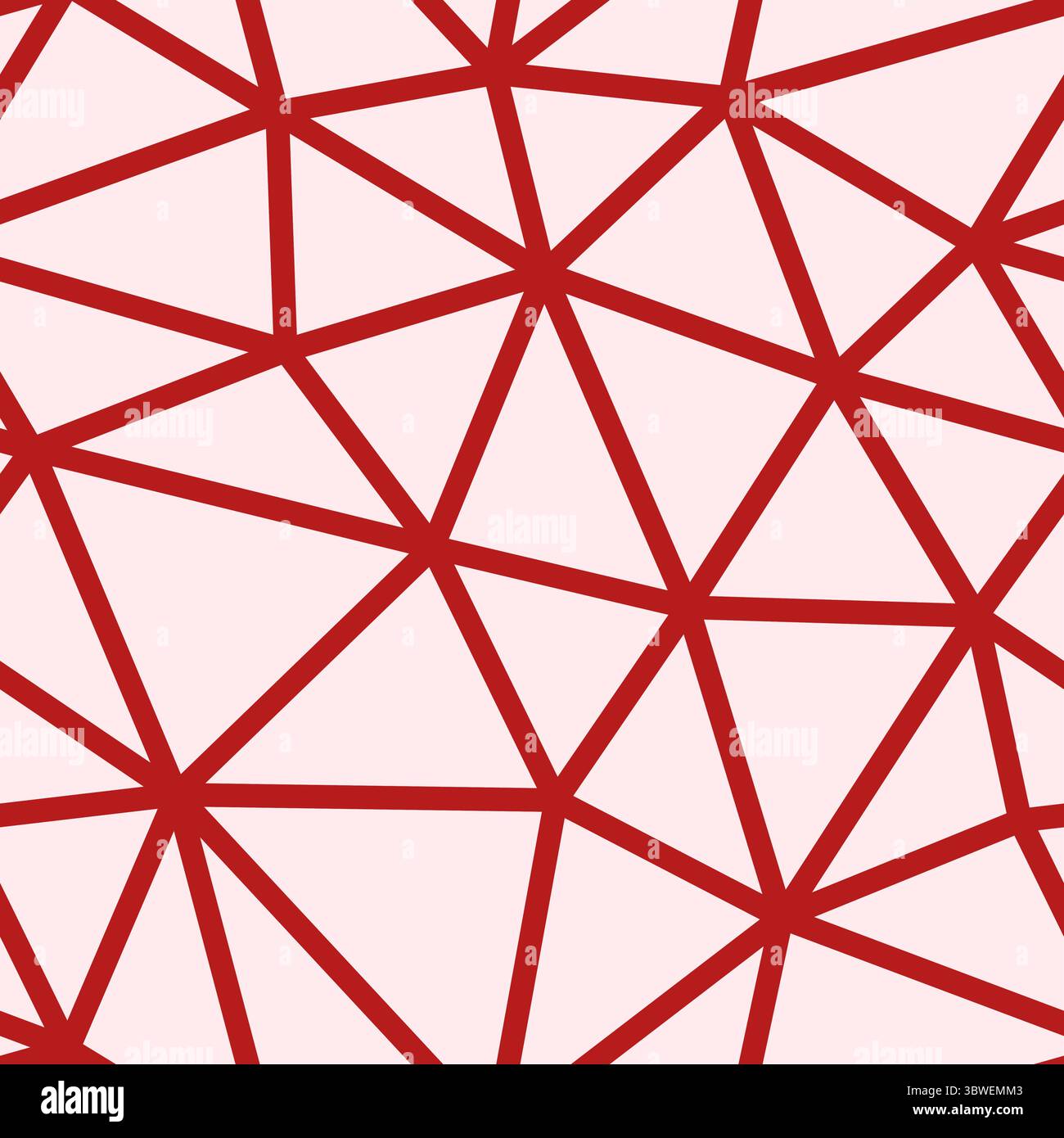 Triangles pattern geometric design. Red color. Large triangles size. Medium lines weight. Repeatable pattern. Seamless tileable vector illustration. Stock Vector